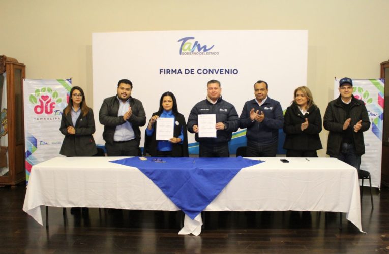 Firma convenio SEBIEN-DIF Tamaulipas y Organizaciones Civiles