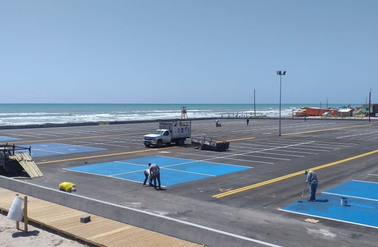 Concluye Gobierno de Matamoros construcción de estacionamiento en parque costero de Playa Bagdad