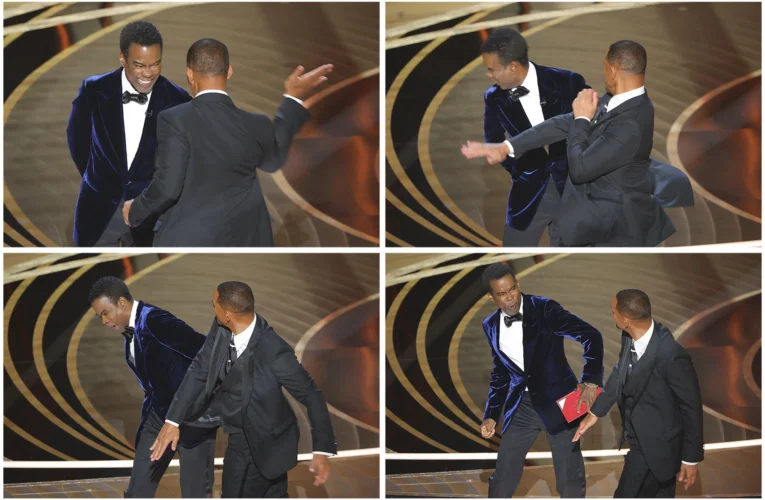 Will Smith pega a Chris Rock en el momento más incómodo de los Oscar 2022: “Deja de hablar de mi mujer”